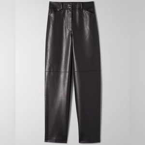 Aritzia Wilfred Funk Pant High-waisted vegan leather pants